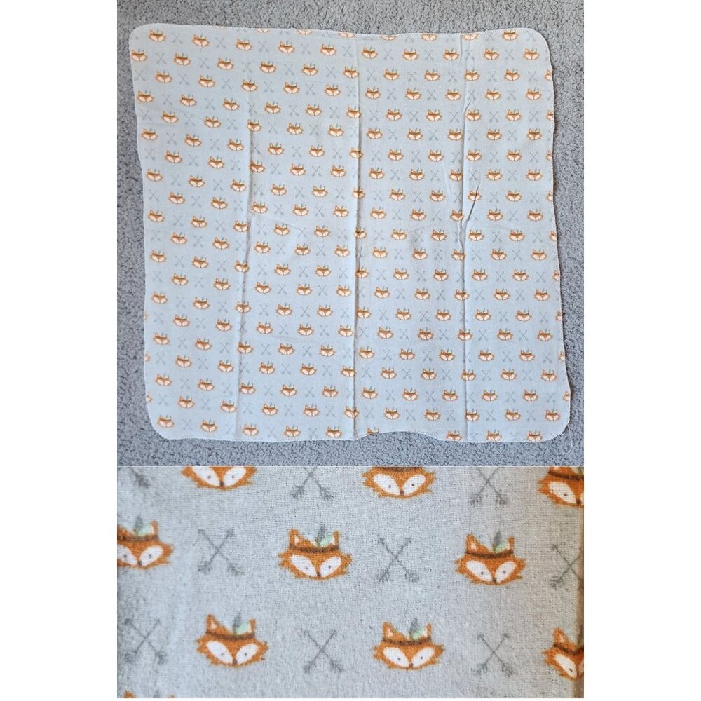 Luvable Friends Baby Cotton Receiving Blanket Gray Fox/Arrow Print 25" x 25"‎